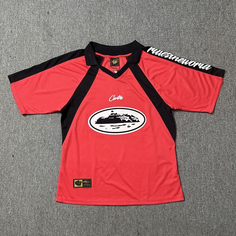 Corteiz Devil Island Flocked Print T-Shirt