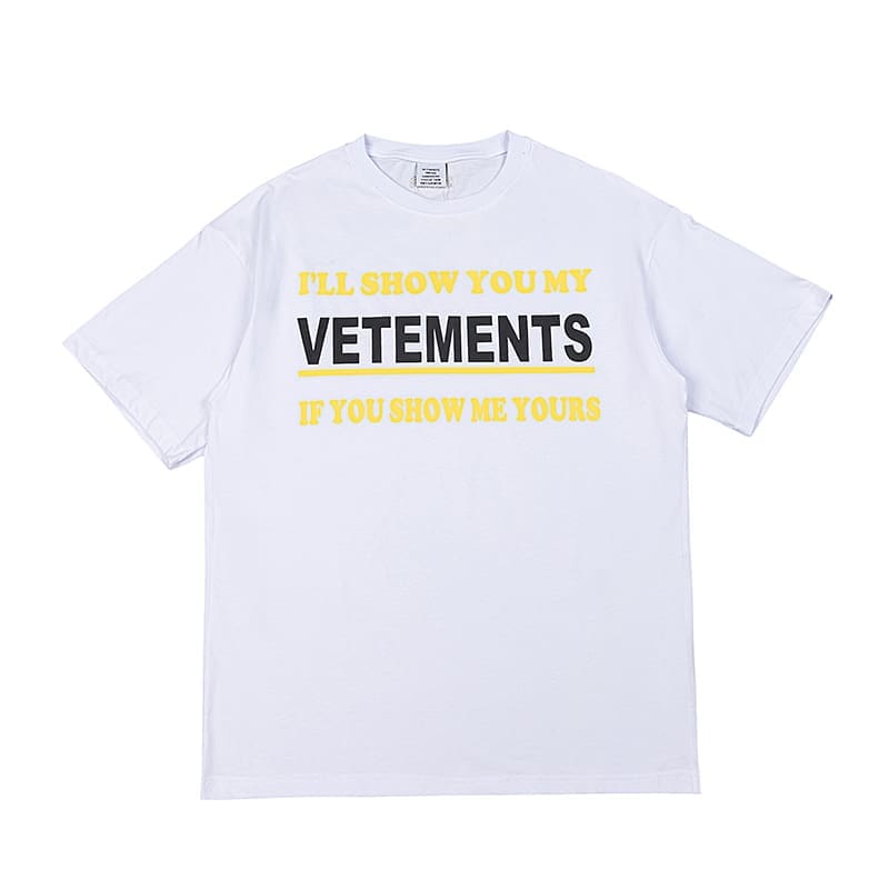 Vetements Letter Print Oversized Tee