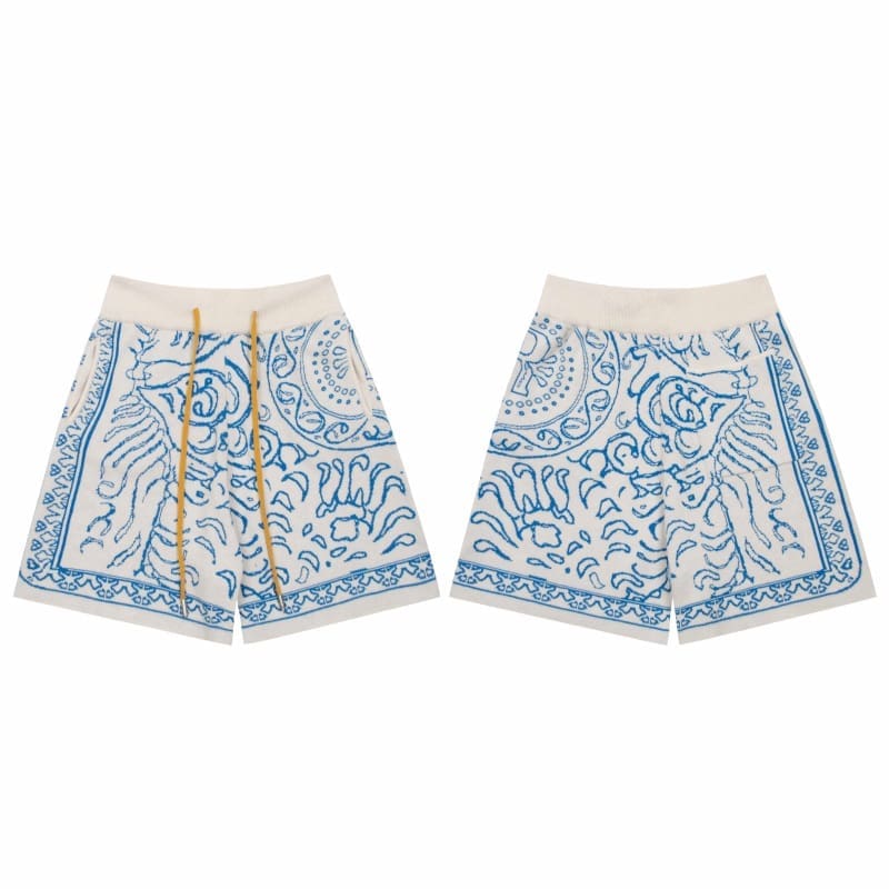 Rhude Paisley Logo Jacquard Shorts
