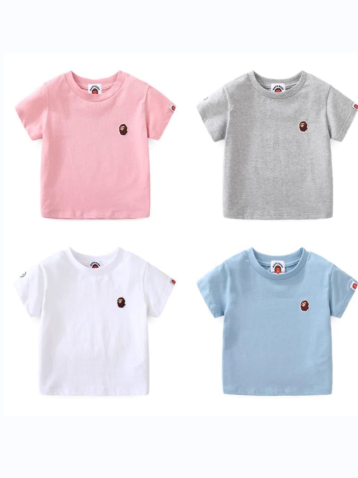 Bape Children’S Clothing Unisex Short Sleeve Tee