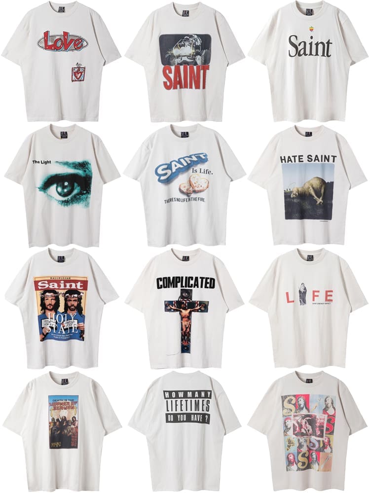 Saint Michael American Vintage Short-Sleeved T-Shirt Hip Hop Niche Style