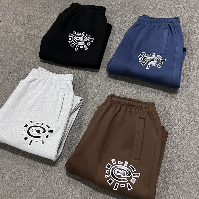 ADWYSD Maychao Sun Roll Velvet Padded Hooded Sweatshirt and Sweatpants Set for Men and Women