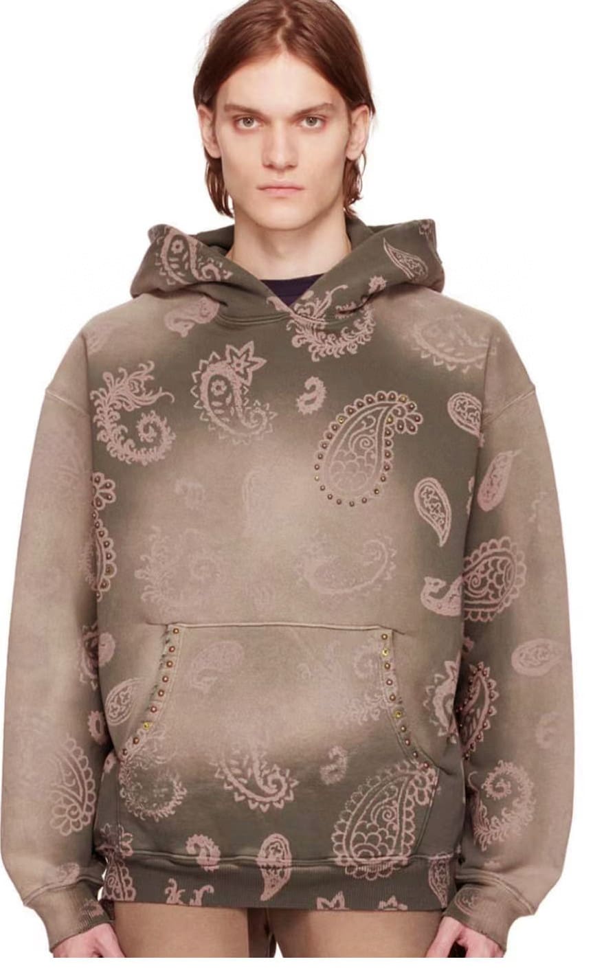 Kanye Hip Hop Paisley Printed Hoodie