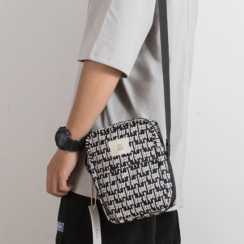 FOG Shoulder Bag Over Printed Letters ESSENTIALS Crossbody Satchel for Men and Women