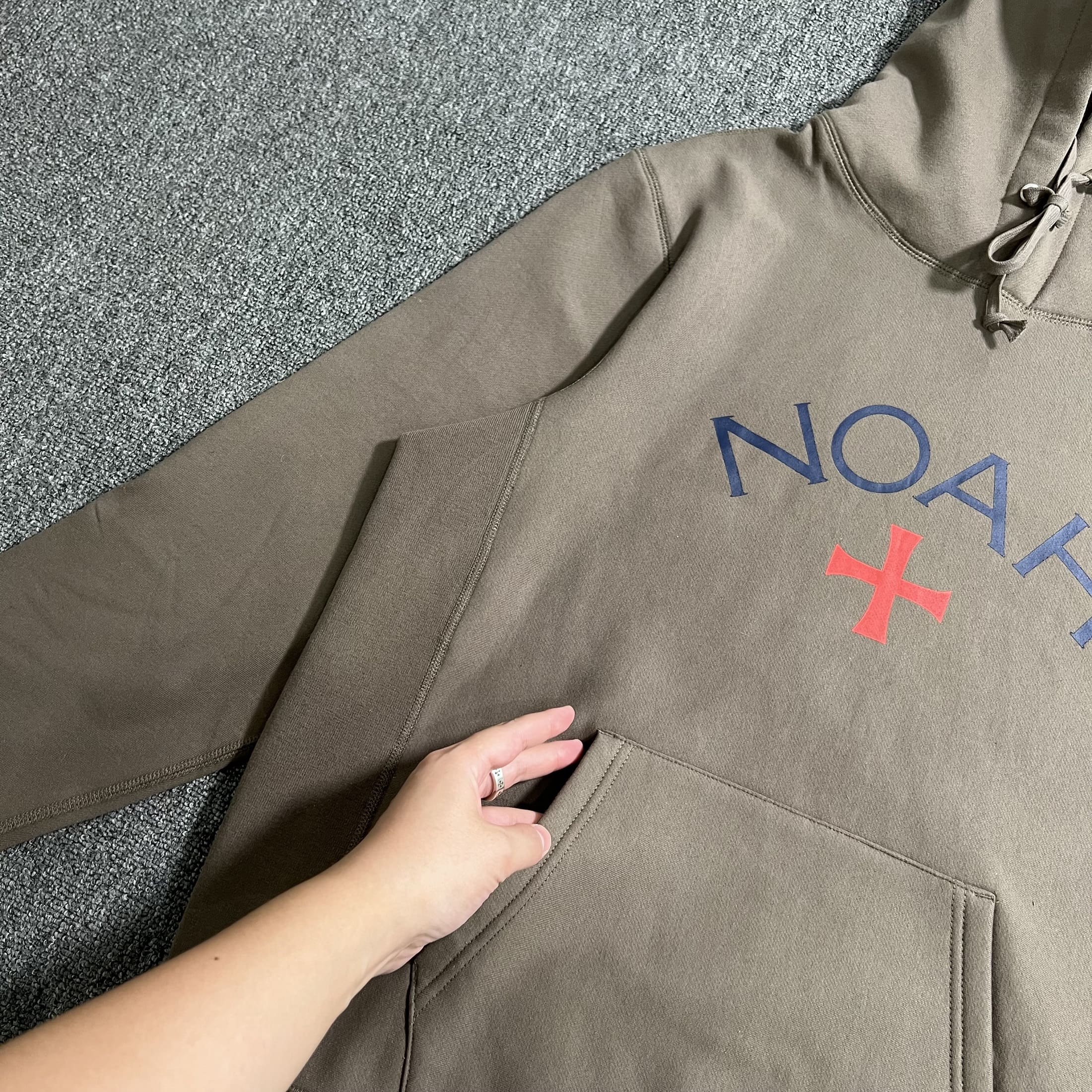 Noah Brown Cross Print Sweatshirt