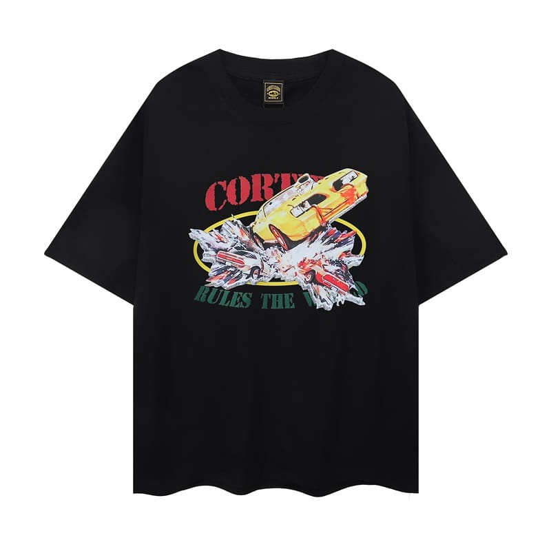Corteiz Devil Island Graffiti Short Sleeve T-Shirt Summer Street Style