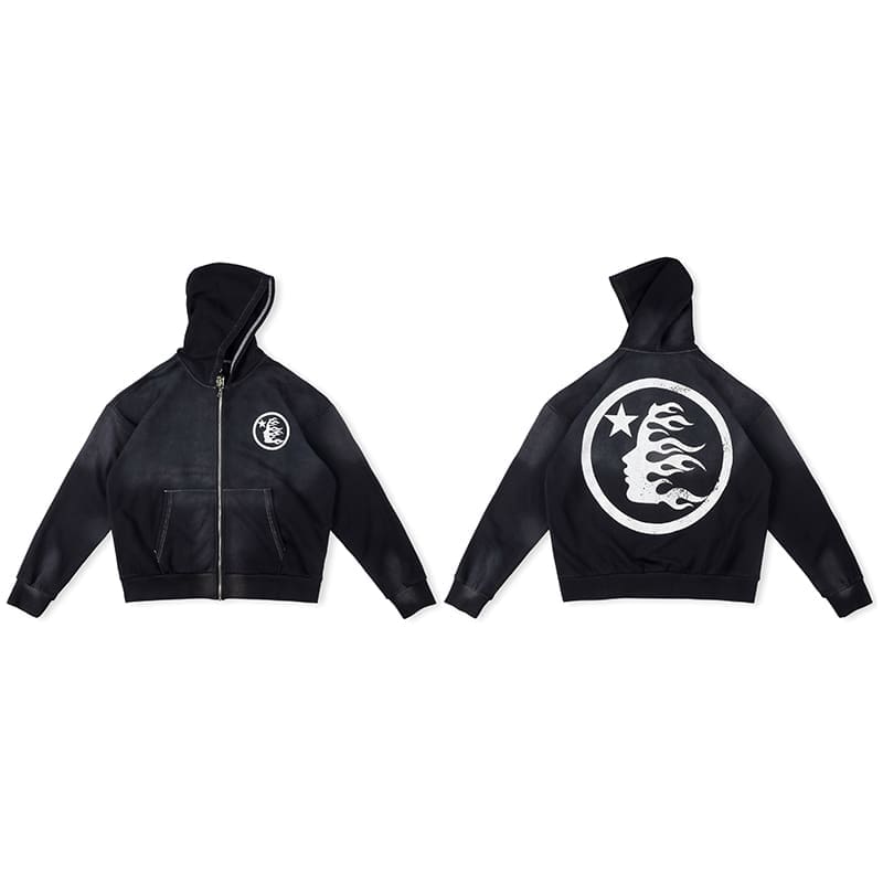 H*lst*r studios marble tie-dye hoodie sweater