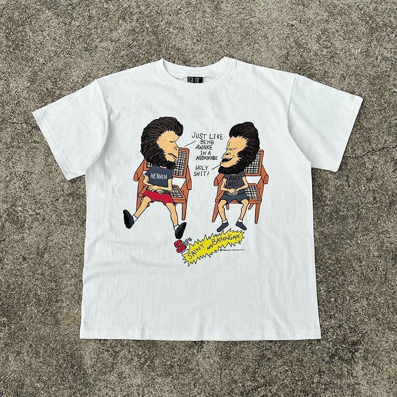 SAINT Michael Vintage Ripped Barrel Short Sleeve T-Shirt Collection