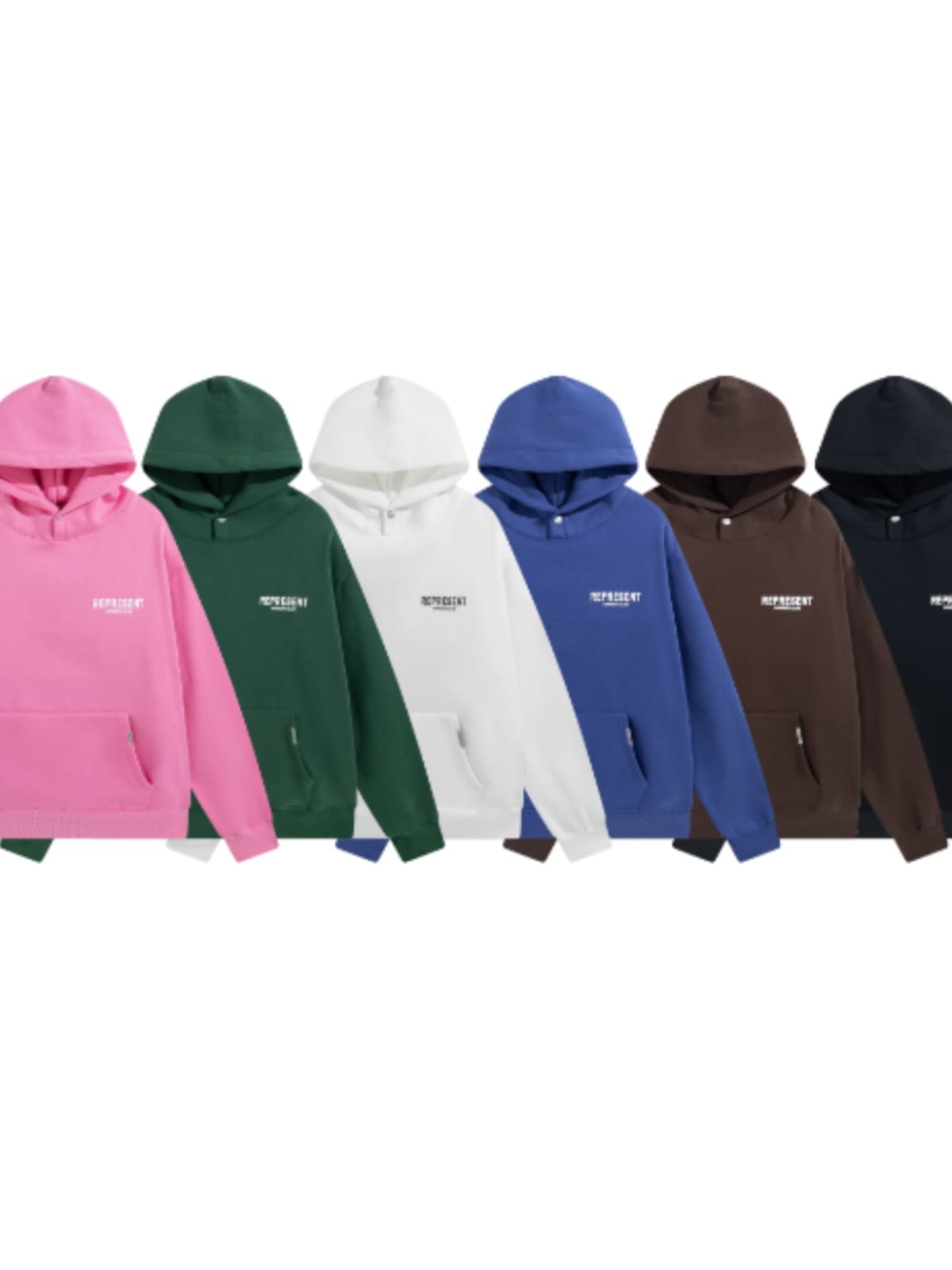 Represent Classic Letter Print Brushed Hoodie for Men and Women