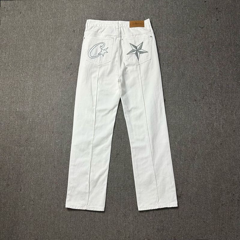 Corteiz Embroidered Five-Pointed Star Denim