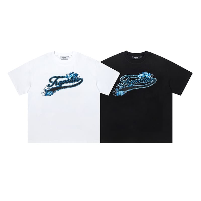 Maychao Trapstar Flame Letter Print T-Shirt