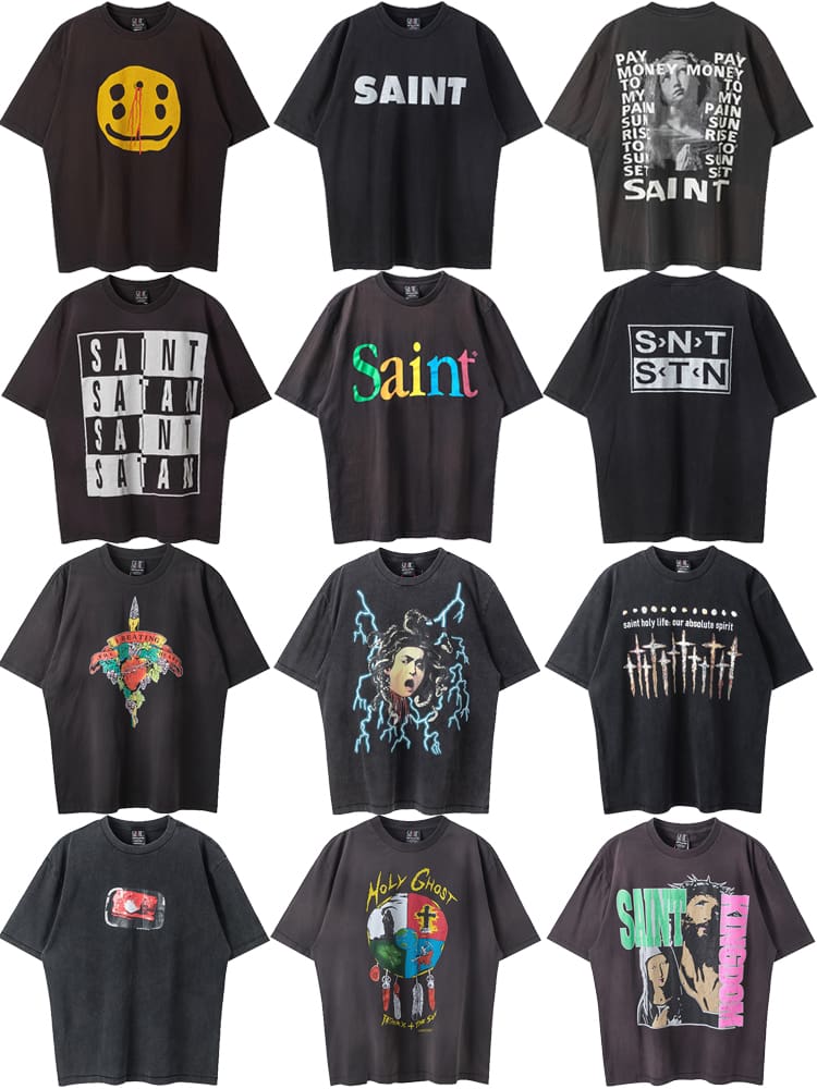 Saint Michael Vintage Short-Sleeved T-Shirt European Hip Hop Niche Style