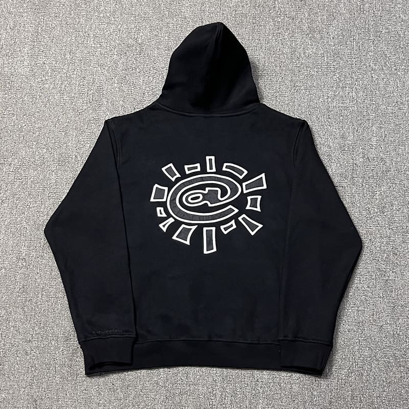 ADWYSD Sun Roll Fleece-Lined Embroidered Hoodie American Fashion Brand