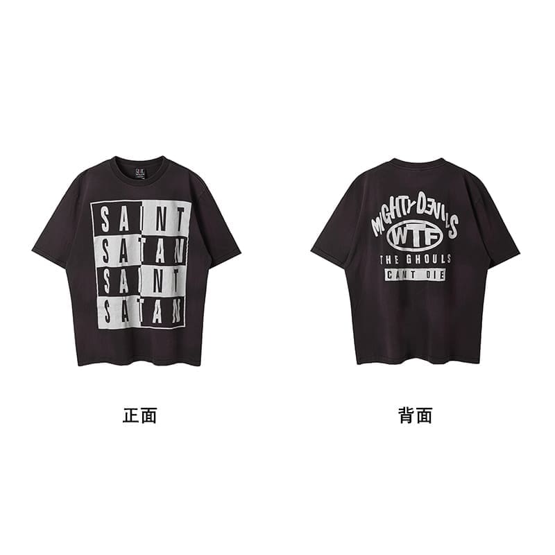 Saint Michael Vintage Short-Sleeved T-Shirt European Hip Hop Niche Style