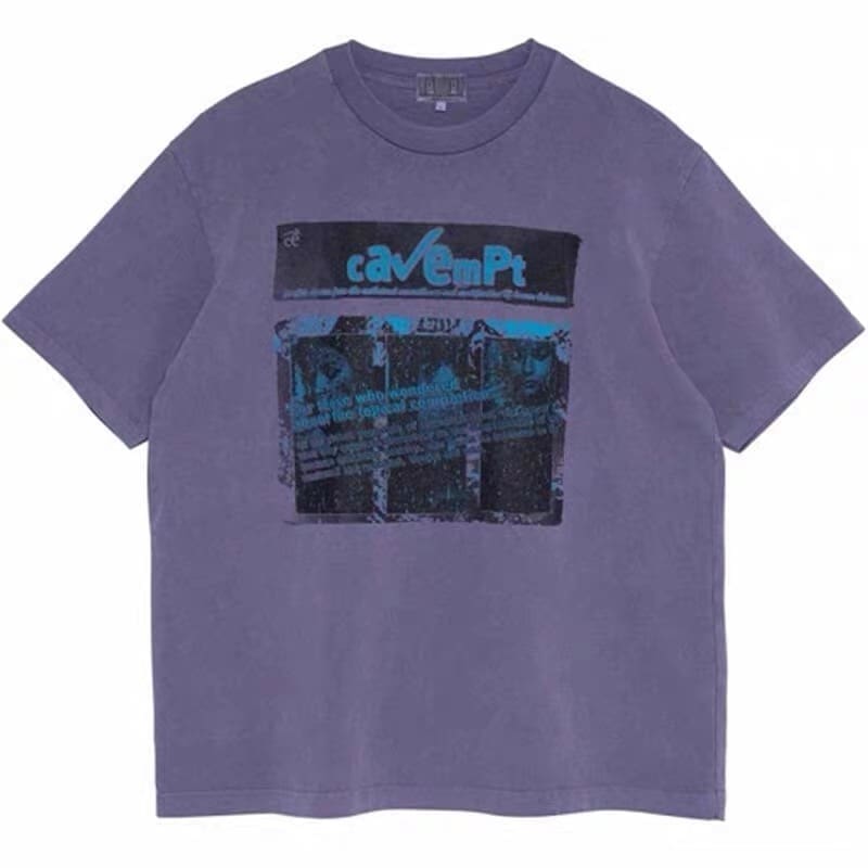 Cavempt Washed Old Purple Batik Tee