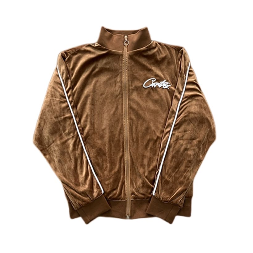 Corteiz Velvet Track Set with Embroidered Letter Zipper