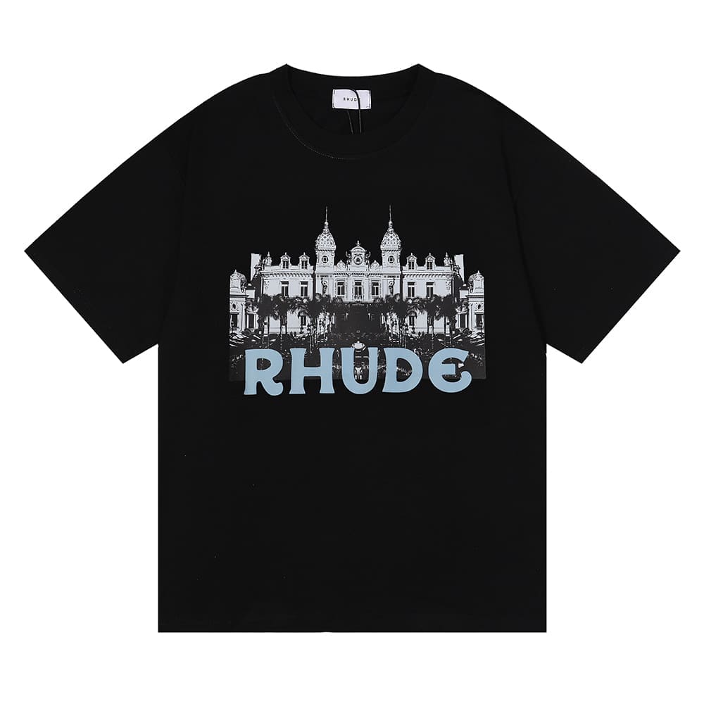 Rhude Casino Hd Castle Printed T-Shirt