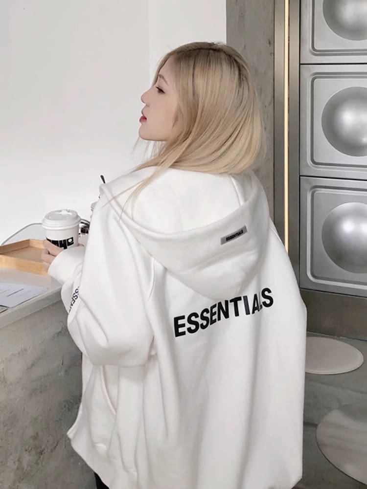 Fog Essentials Back Letter Zipper Coat