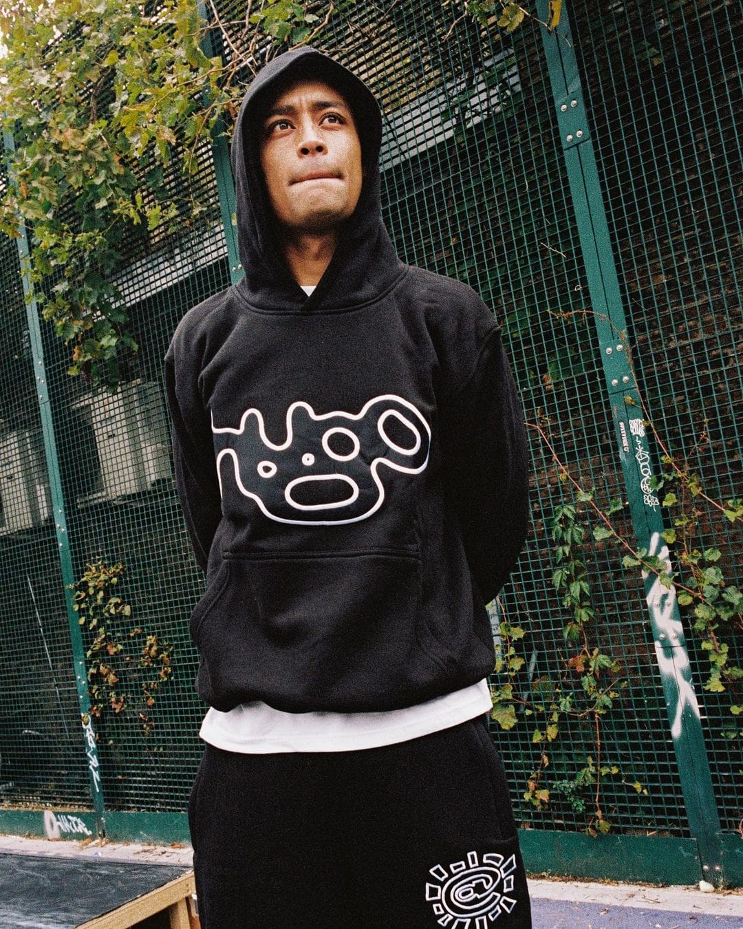 ADWYSD Sun Roll Velvet Padded Hooded Sweatshirt Casual Street Hip Hop Style