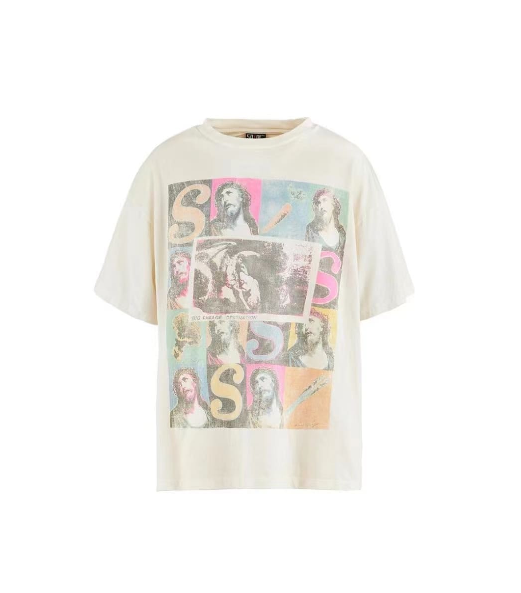 Saint Michael Sean Wotherspoon Limited Veges Vintage Print Short Sleeve T-Shirt