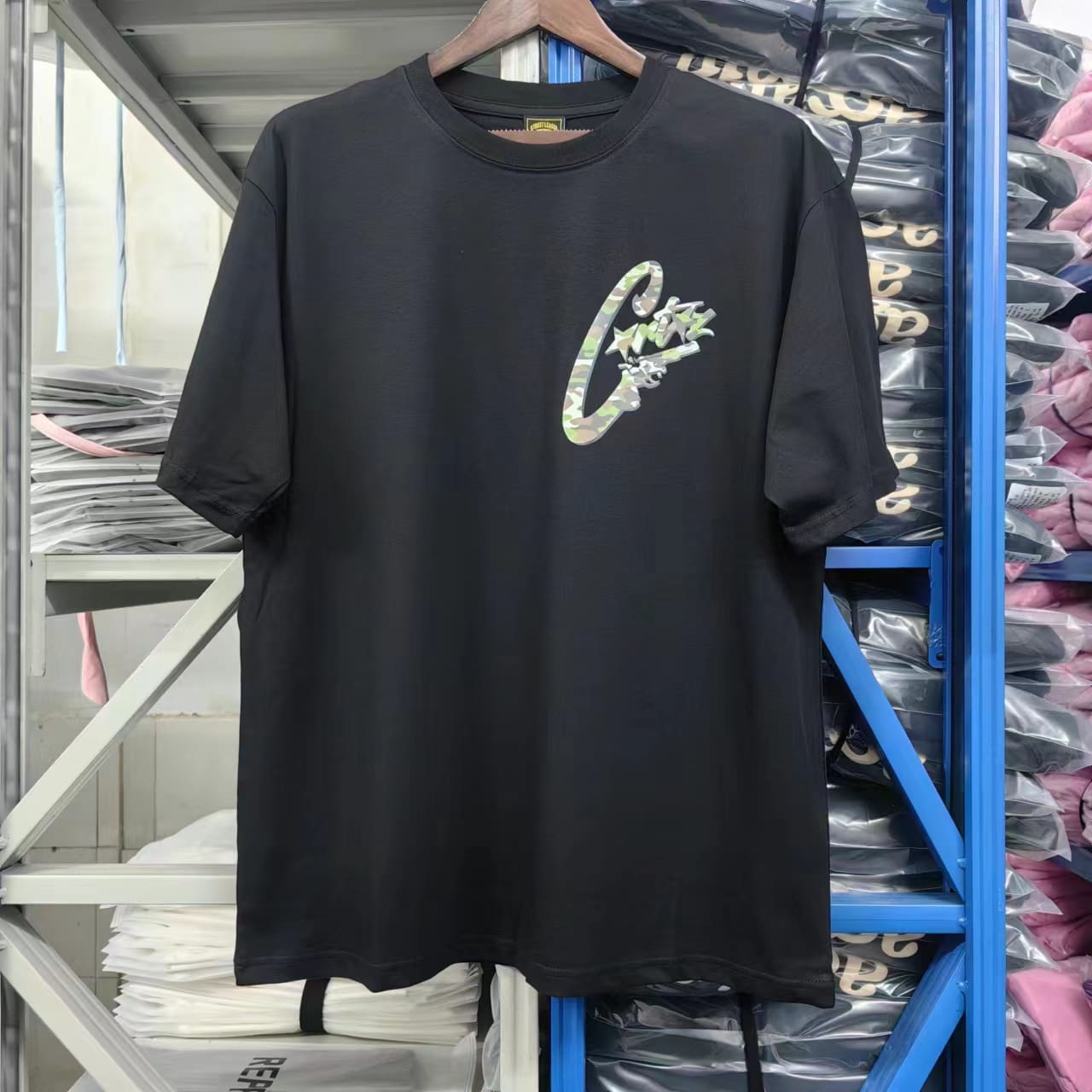 Corteiz Devil Island Camouflage Print T-Shirt Summer High Street Style