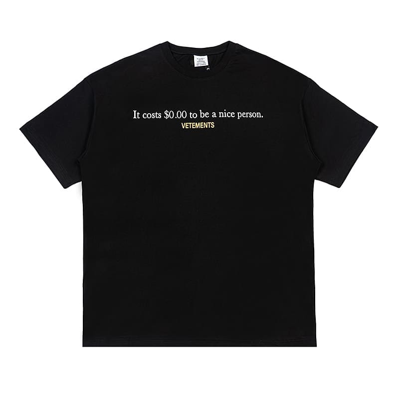 Vetements Letter Print Oversized Tee