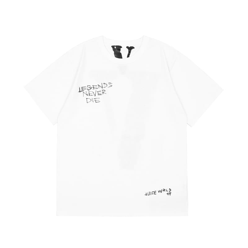 VLONE FOG Juice WRLD Large V Character Print High Street Short Sleeve T-Shirt