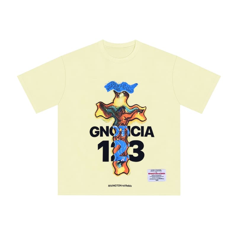 Rrr123 Cross Letter Print Tee