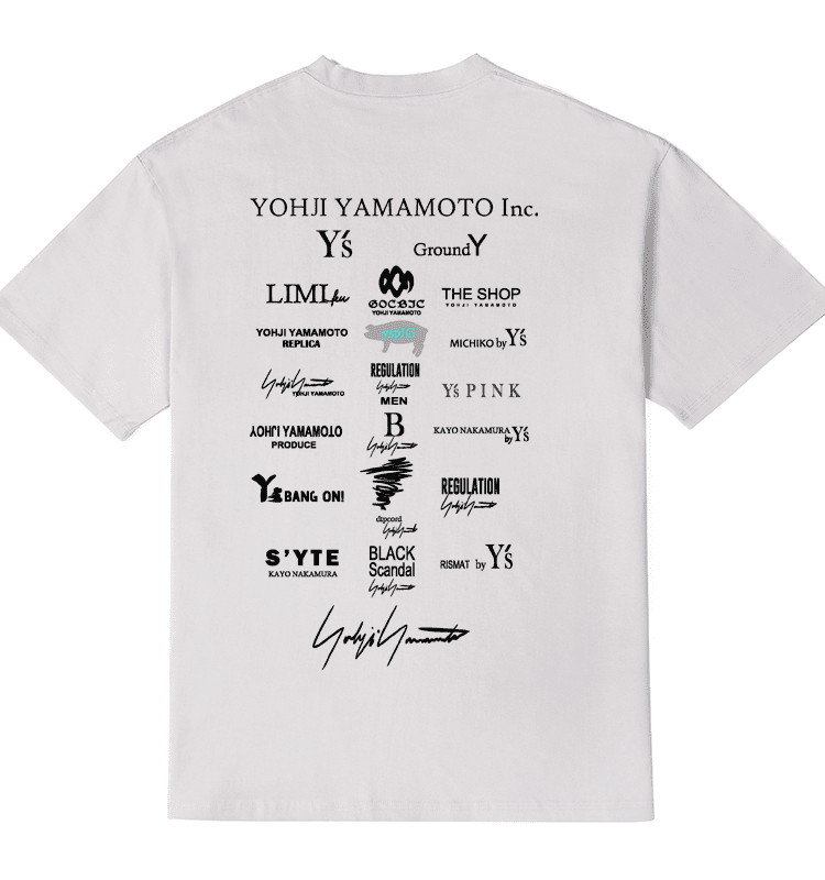 Yohji Yamamoto X Bafang Full Printed Logo Tee