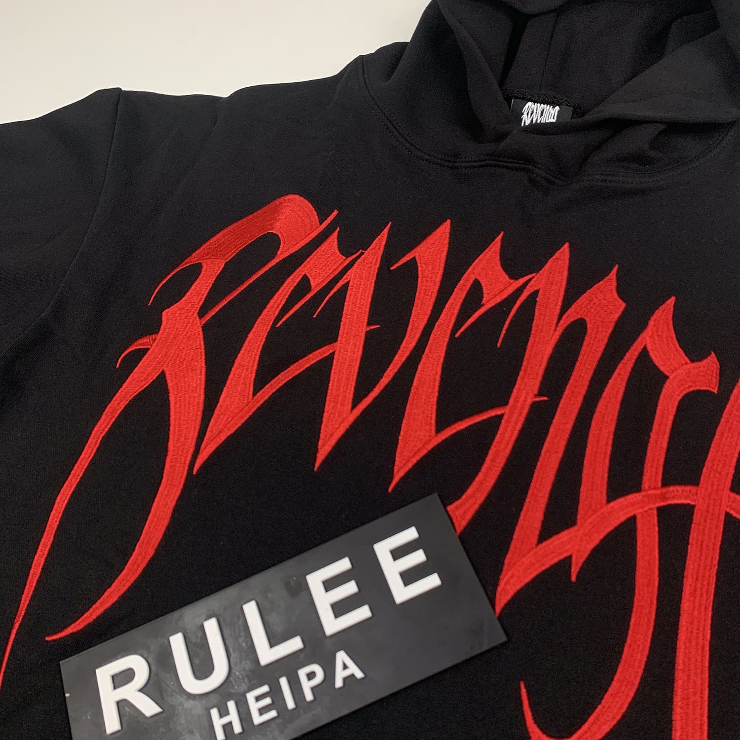 Revenge Red Embroidery Logo Hoodie