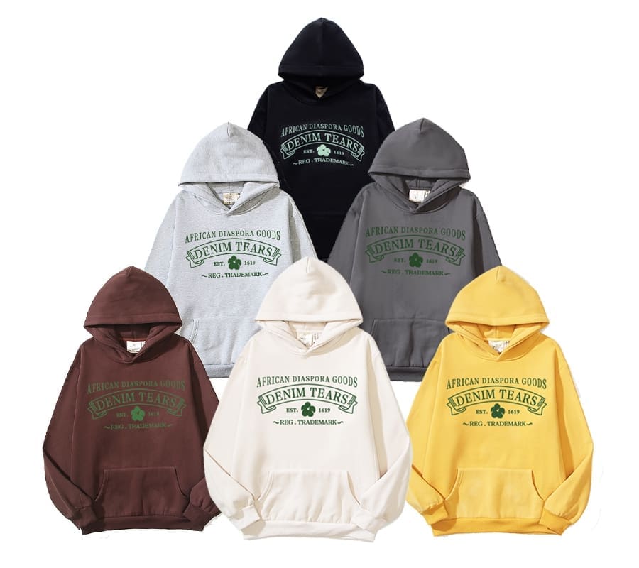 Denim Tears Kapok Basic Letter Print Hoodie