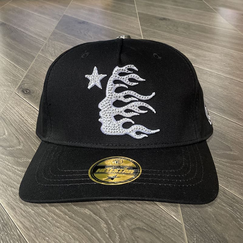 H*lst*r studios rhinestone logo fitted baseball hat for men and women