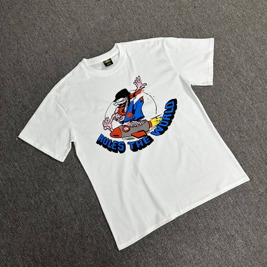 Corteiz Devil Island Rocket Clown Print High Street T-Shirt