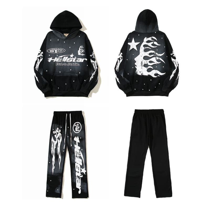 2024 H*lst*r high street leisure two-piece set sweater and pants for men and women