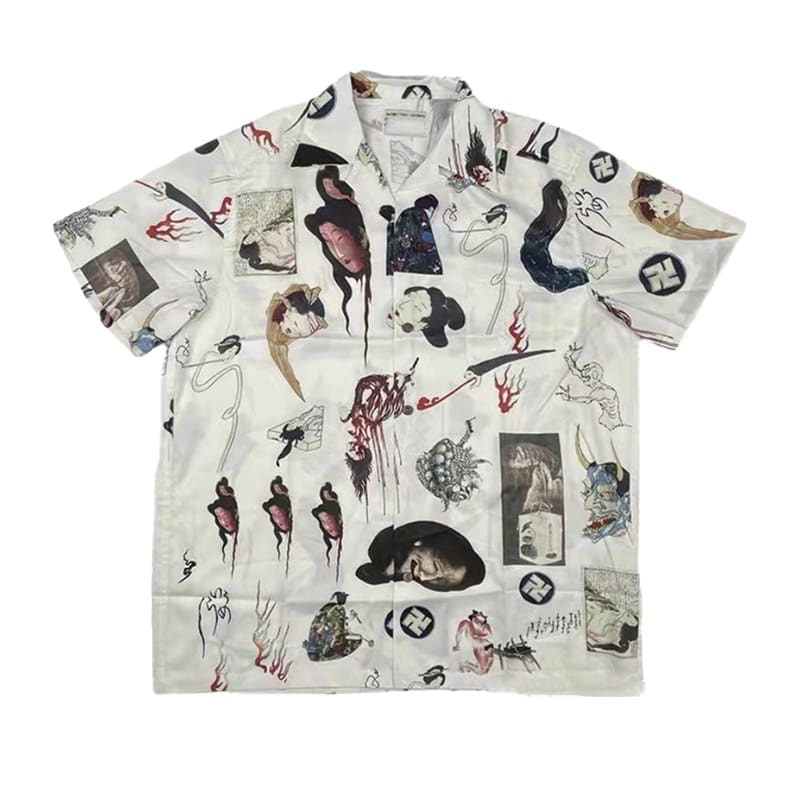 Wacko Maria Full Print Graffiti Short Sleeve Shirt