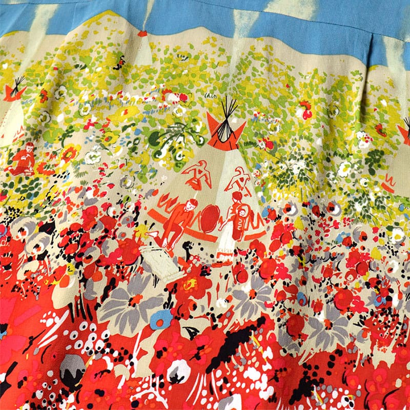 Kapital Pingtian Hehong Floral Print Casual Shirt