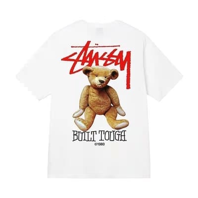 Stussy Crown Surfing Print Short Sleeve T-Shirt for Men and Women 3