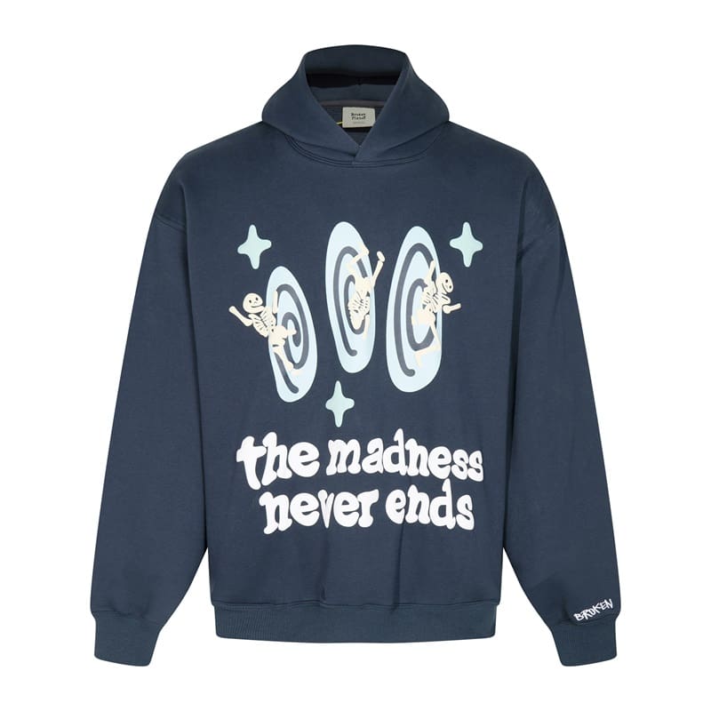 Broken Planet Puff Print Pullover Hoodie for Men and Women