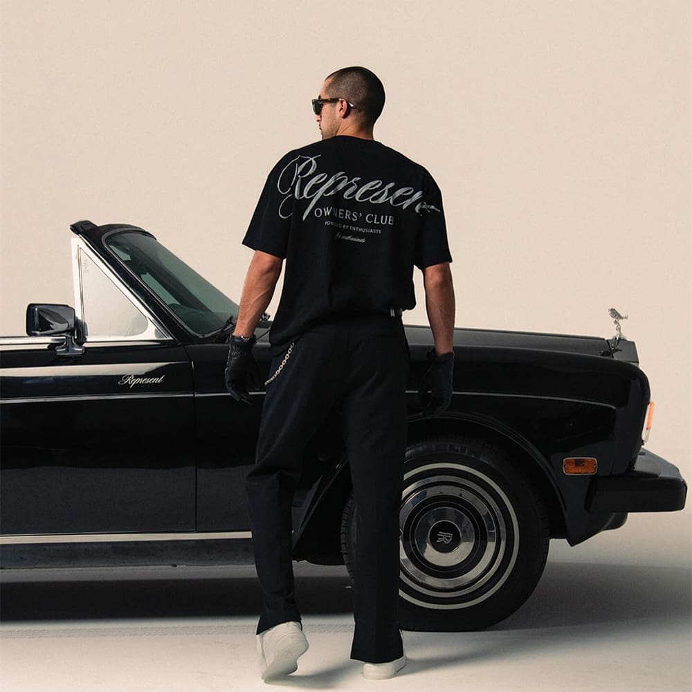 Represent Rep Cursive Script Tee