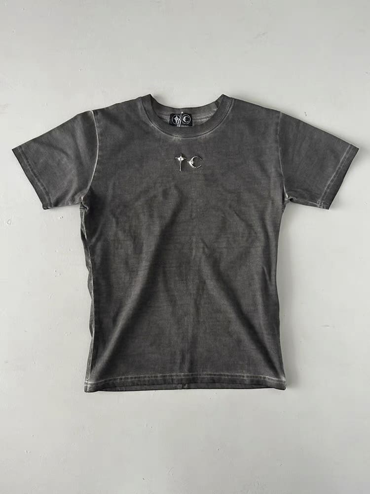 Thug Club Silver Buckle Washed Distressed Tee