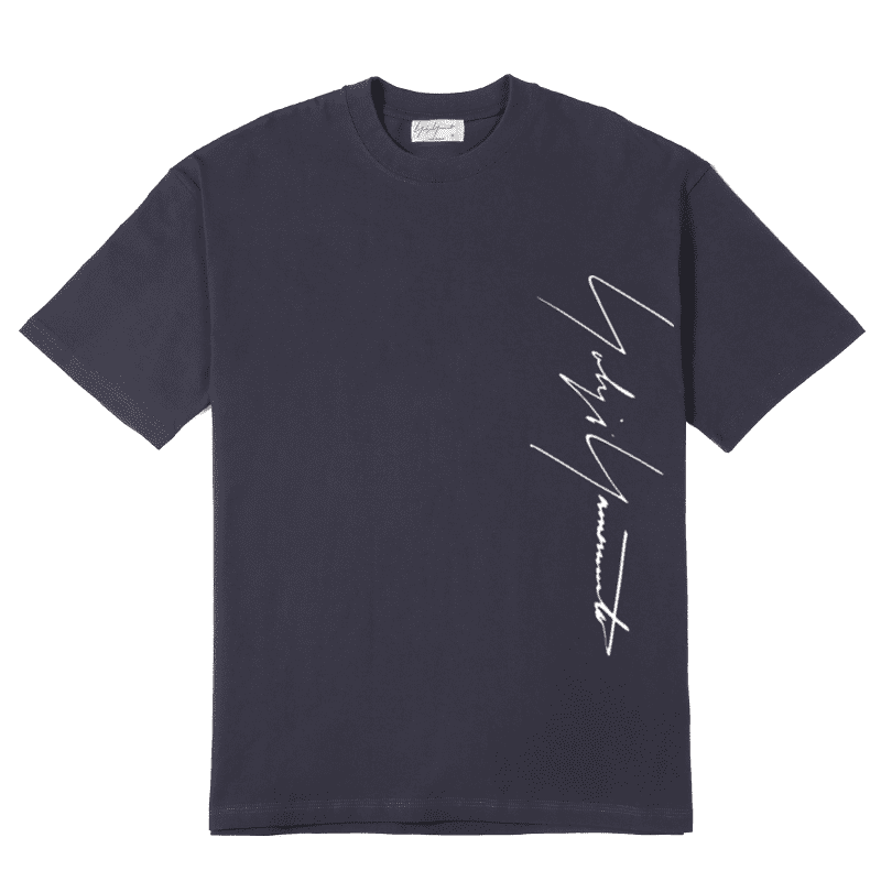 Yohji Yamamoto Vertical Signature Logo Tee