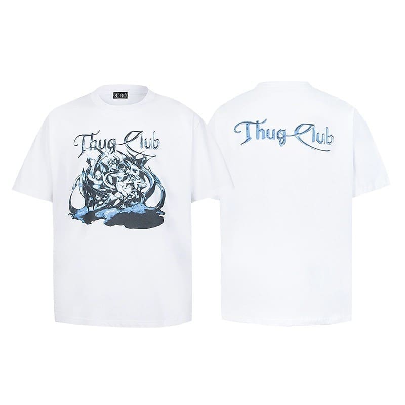 Thug Club Chest Embroidery Half Sleeve Tee