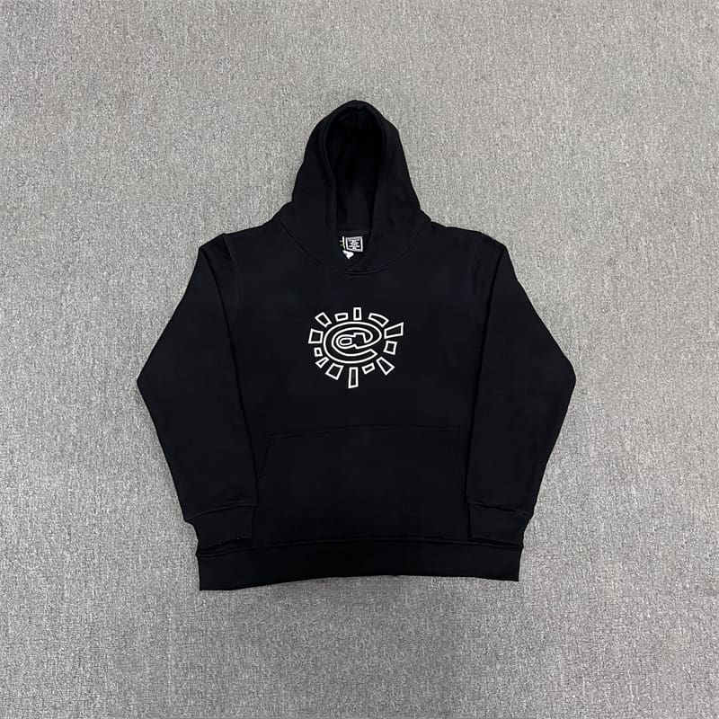 ADWYSD Maychao Sun Roll Velvet Padded Hooded Sweatshirt and Sweatpants Set for Men and Women