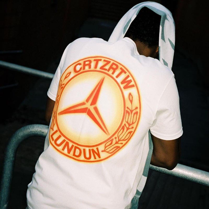 Corteiz Devil Island Circle Totem Letter Print Drill Culture T-Shirt