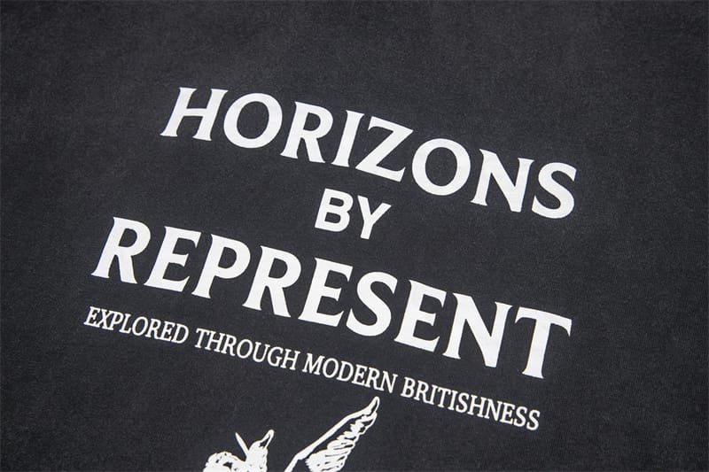 Represent Pegasus Print Retro Washed Distressed Short Sleeve T-Shirt