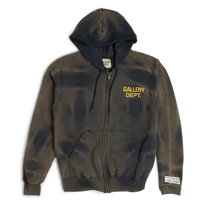 Gallery Dept Distressed Zipper Hoodie