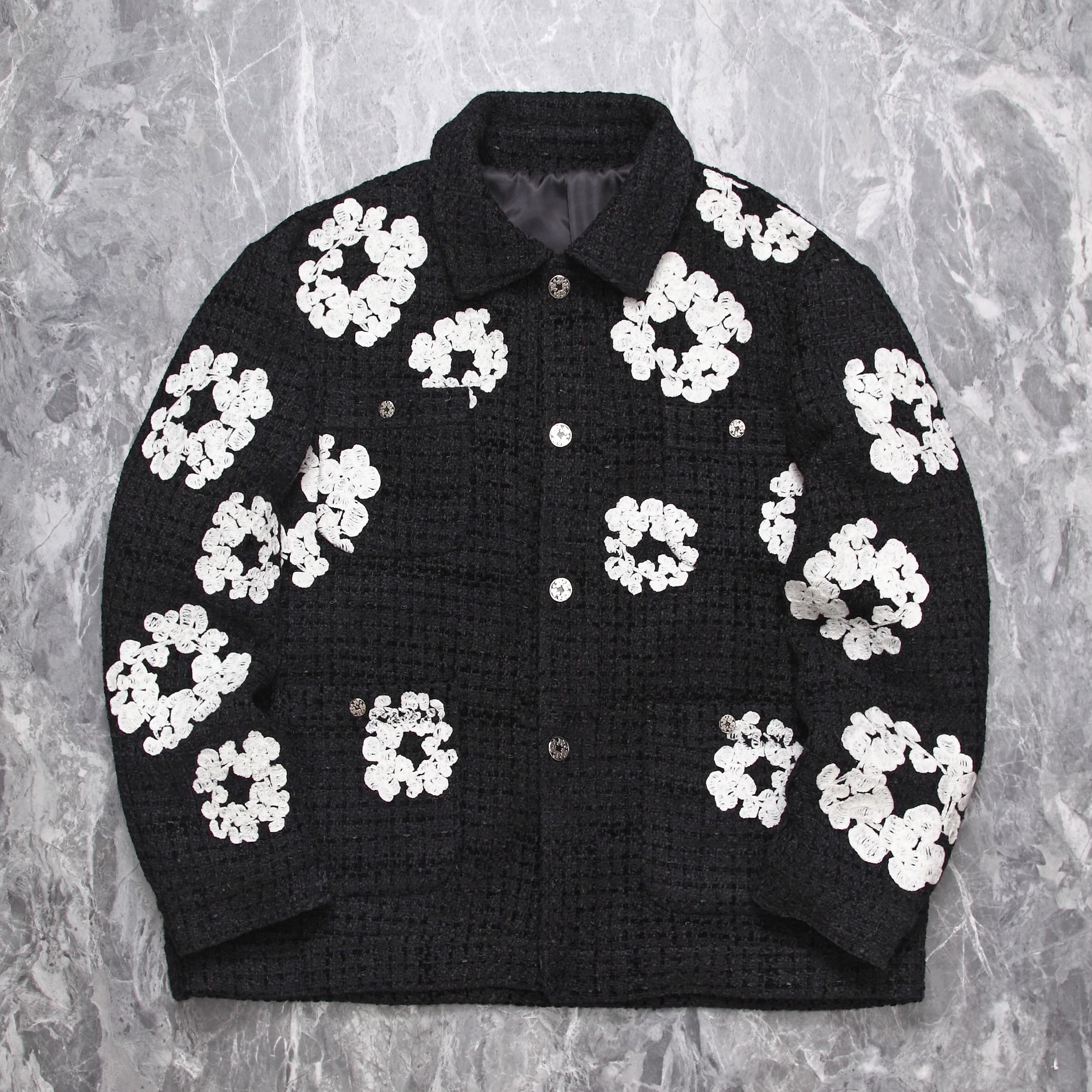 Denim Tears Embroidered Kapok Cardigan