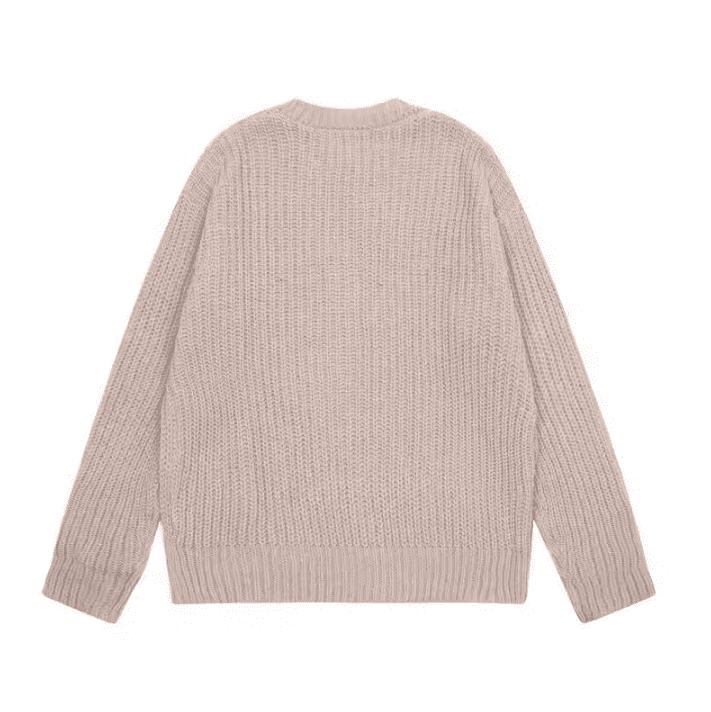 Represent Gold Small Icon Mohair Loose Sweater for Men and Women