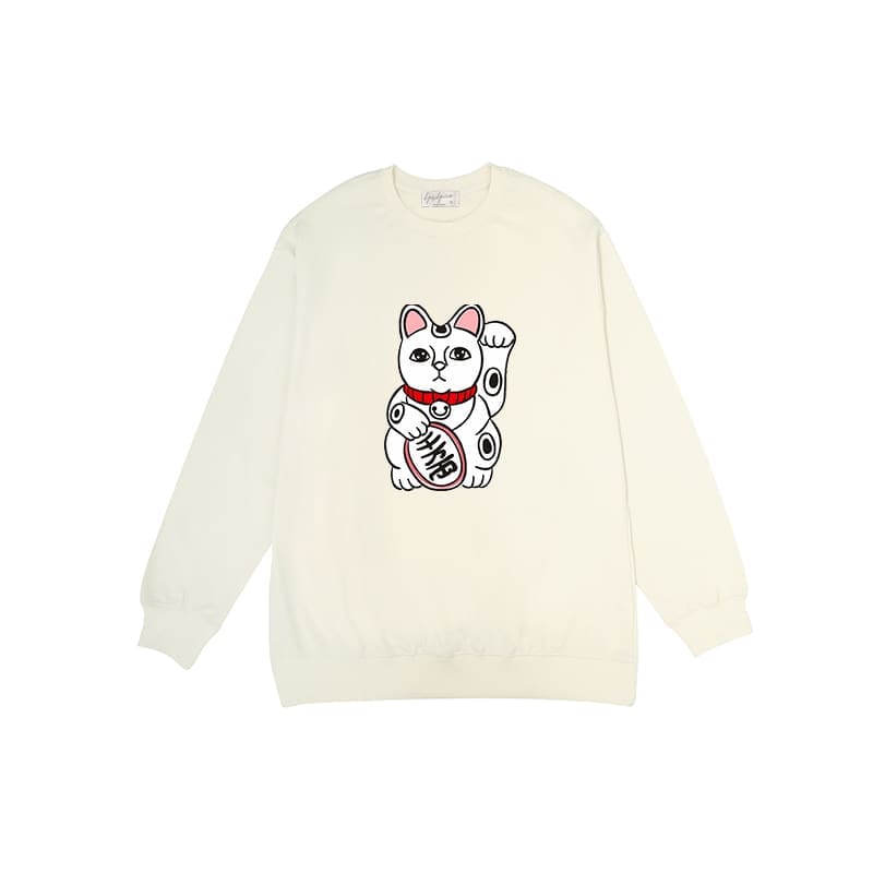 Yohji Yamamoto Fortune Cat Print Hoodie