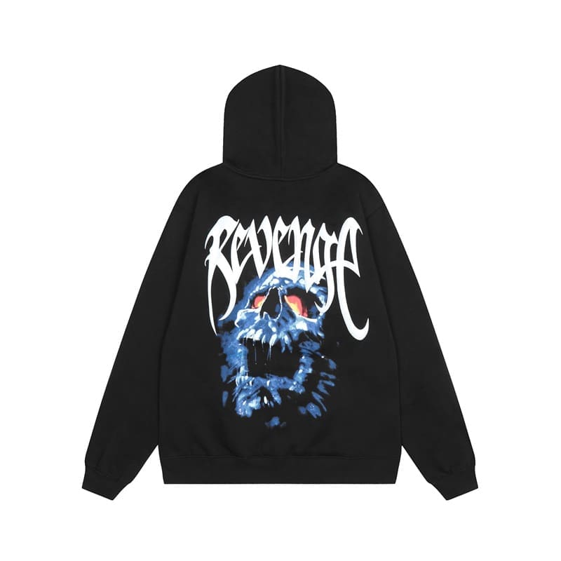 Revenge Fleece-Lined Zipper Hoodie for Men and Women
